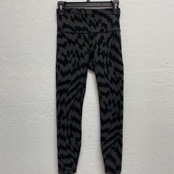 LULULEMON WUNDER TRAIN 6 HIGH-RISE LEGGINGS 25" VOLTAGE GRAPHITE GREY BLACK‎ - Picture 1 of 7
